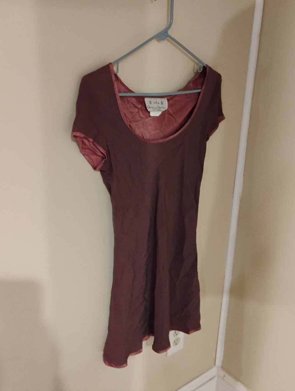 Vintage 1990s Danielle Dahan Scoopneck Tee Shirt Style Dress